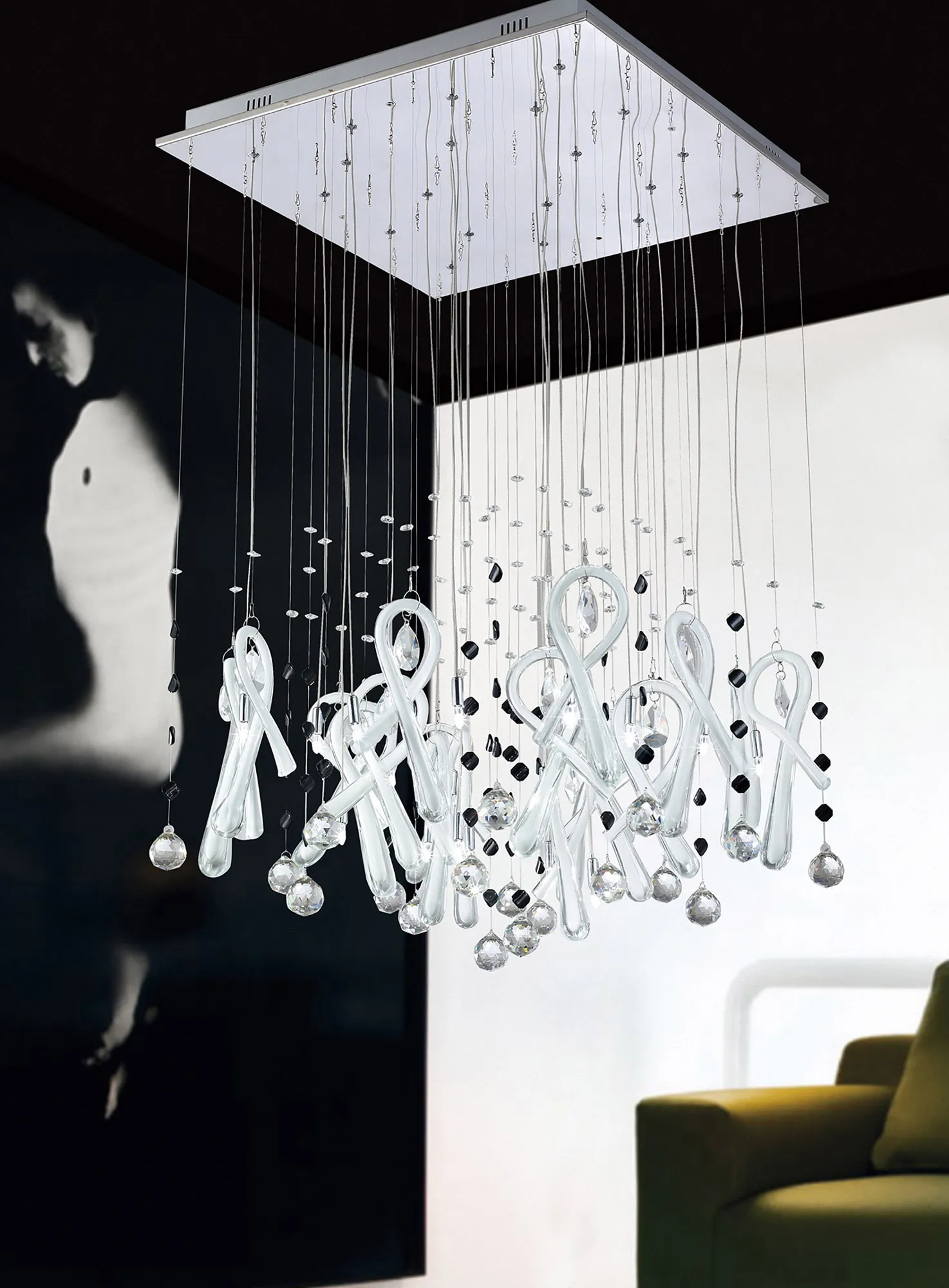 Class Crystal Ceiling Lights Diyas Flush Crystal Fittings